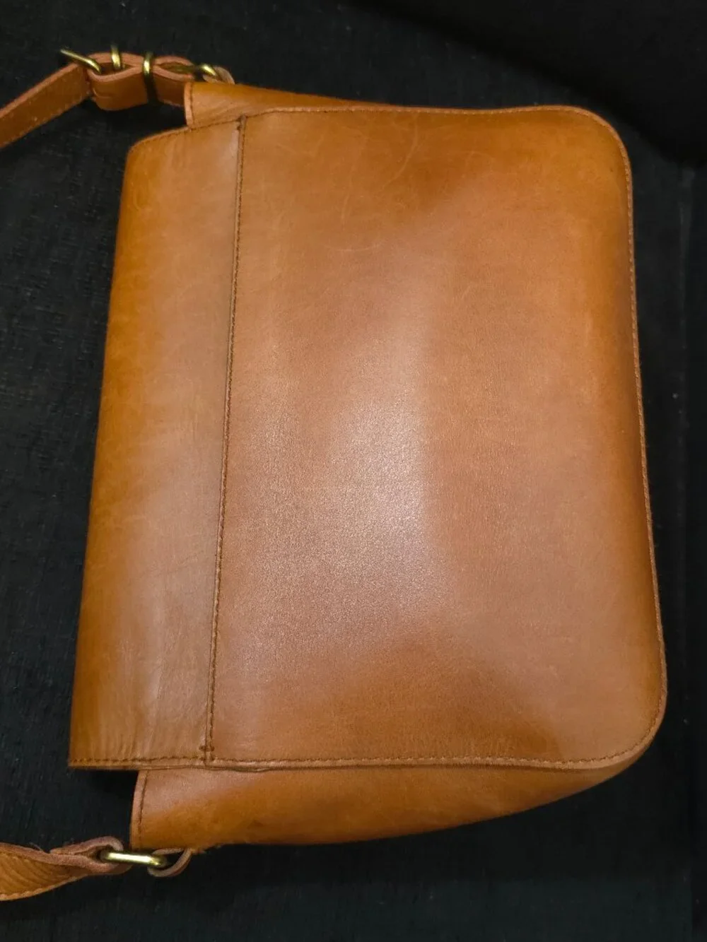 Madewell The Abroad Brown Leather Shoulder Bag